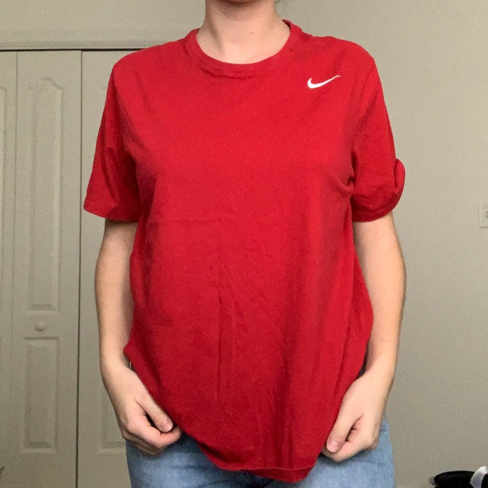 Nike Dri-Fit Athletic Cut Red Tee